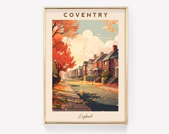 England Travel Print | England Travel Poster | England Poster | Coventry Print | Travel Poster