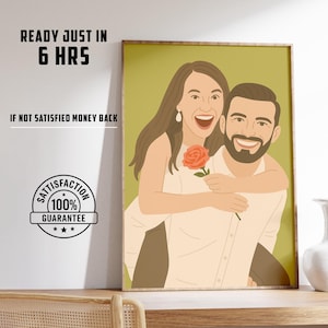 Custom couple Portrait, gift for her, Faceless Illustration ASAP, Faceless Art, Minimal couple Art, Profile Picture Personalized Gift