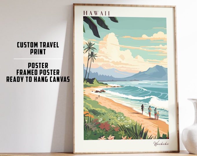 Custom Travel Poster | Choose Locations | Personalized Travel Print | Personalised Travel Print | Gift Idea | Vintage Travel Print