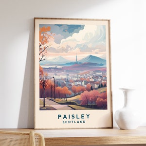 Scotland Wall Art | Paisley Travel Print | Paisley Decor | Paisley Poster | Travel Print