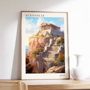 Acropolis Travel Poster | Greece Travel Decor | Greece Poster | Acropolis Print | Travel Print
