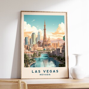 Las Vegas Travel Poster | Nevada Travel Decor | Nevada Poster | Las Vegas Print | Travel Print