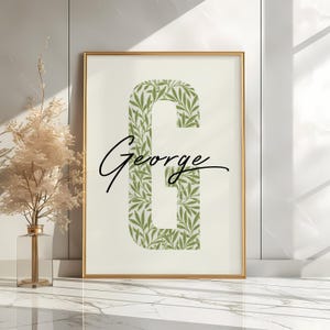 Custom Initial Print | Personalized Initial name print | Name Monogram | Custom Name Sign | Personalized name print | Name Wall Art