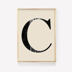 Custom Alphabet Poster, Big Letters Art Prints, Personalized Wall Art, Custom Housewarming Gift, Custom Living Room Decor