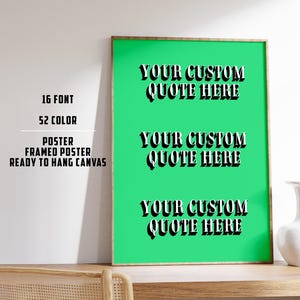 Personalisiertes Zitat Poster | Retro Wand Kunst | Zitat Wandkunst | Benutzerdefinierter Druck | Minimalistische Wandkunst | Benutzerdefinierte Name Kunst | Personalisiertes Poster
