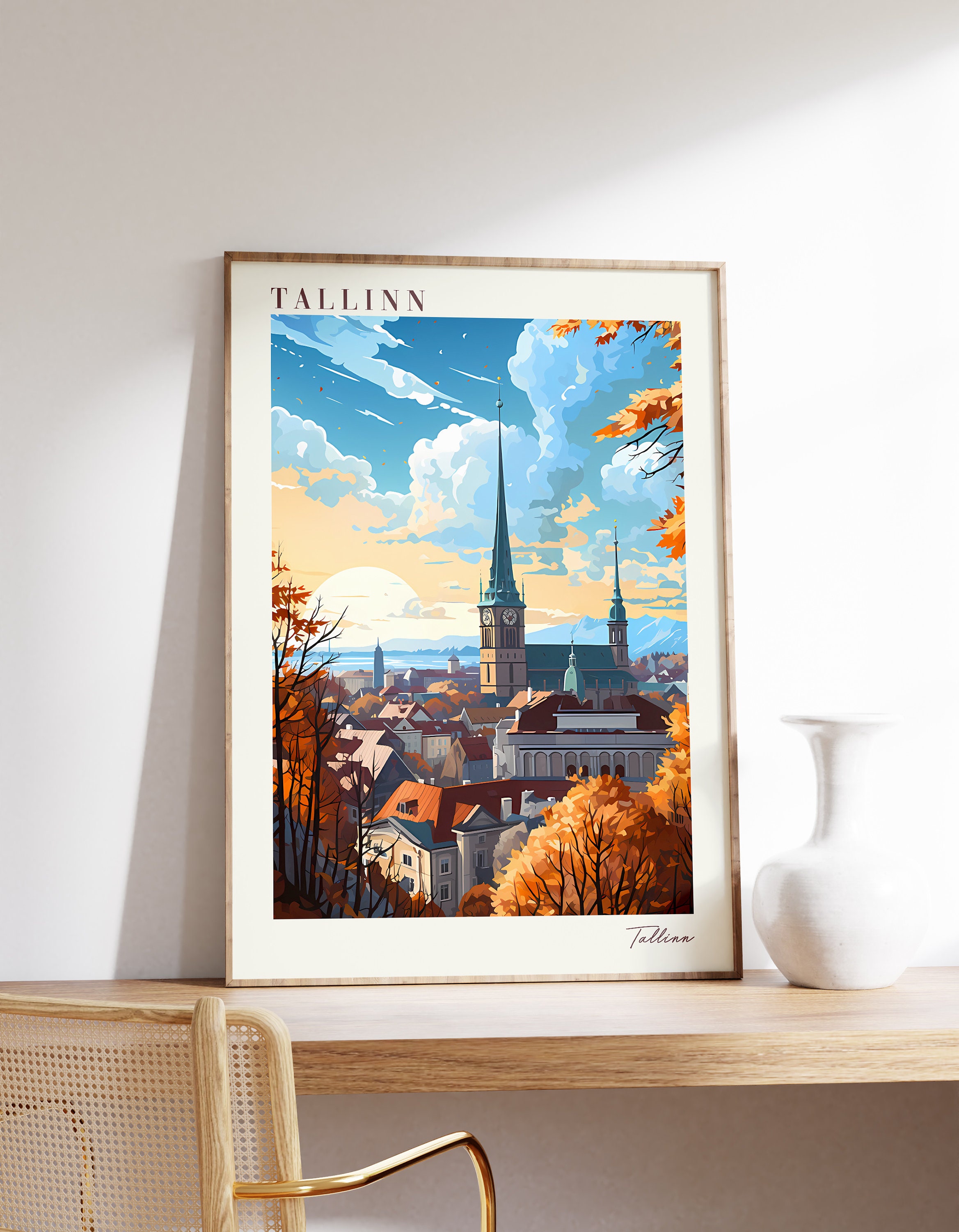 Tallinn Travel Poster | Tallinn Travel Decor | Tallinn Poster | Tallinn Print | Travel Print