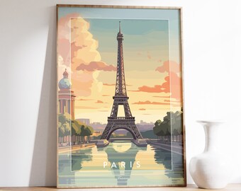 Cartel de viaje de Francia / Impresión de viaje de Francia / Decoración de la pared de Francia / Regalo de arte de Francia / Decoración de Francia / Cartel de París / Impresión de viaje vintage