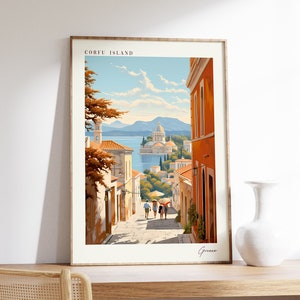 Corfu Island Travel Poster | Greece Travel Decor | Greece Poster | Corfu Island Print | Travel Print