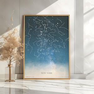Custom Star Map | Star Map Poster | Engagement Gift | Night Sky Print | Wedding Anniversary Gift | Constellation Gift | Personalized Gift