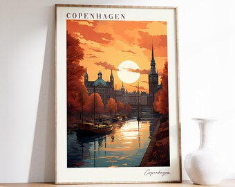 Cartel de viaje de Copenhague / Decoración de viajes de Copenhague / Cartel de Copenhague / Impresión de Copenhague / Impresión de viaje