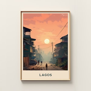 Lagos Wall Art | Lagos Travel Print | Lagos Decor | Nigeria Print | Lagos Artwork