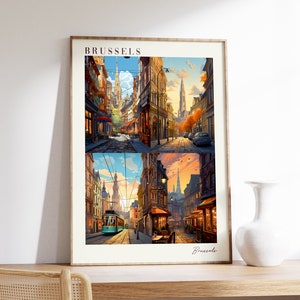 Brussels Travel Poster | Brussels Travel Decor | Brussels Poster | Brussels Print | Travel Print