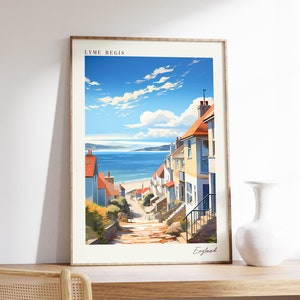 Lyme Regis Reise Poster | England Reisedeko | England Poster | Lyme Regis Print | Reise Druck