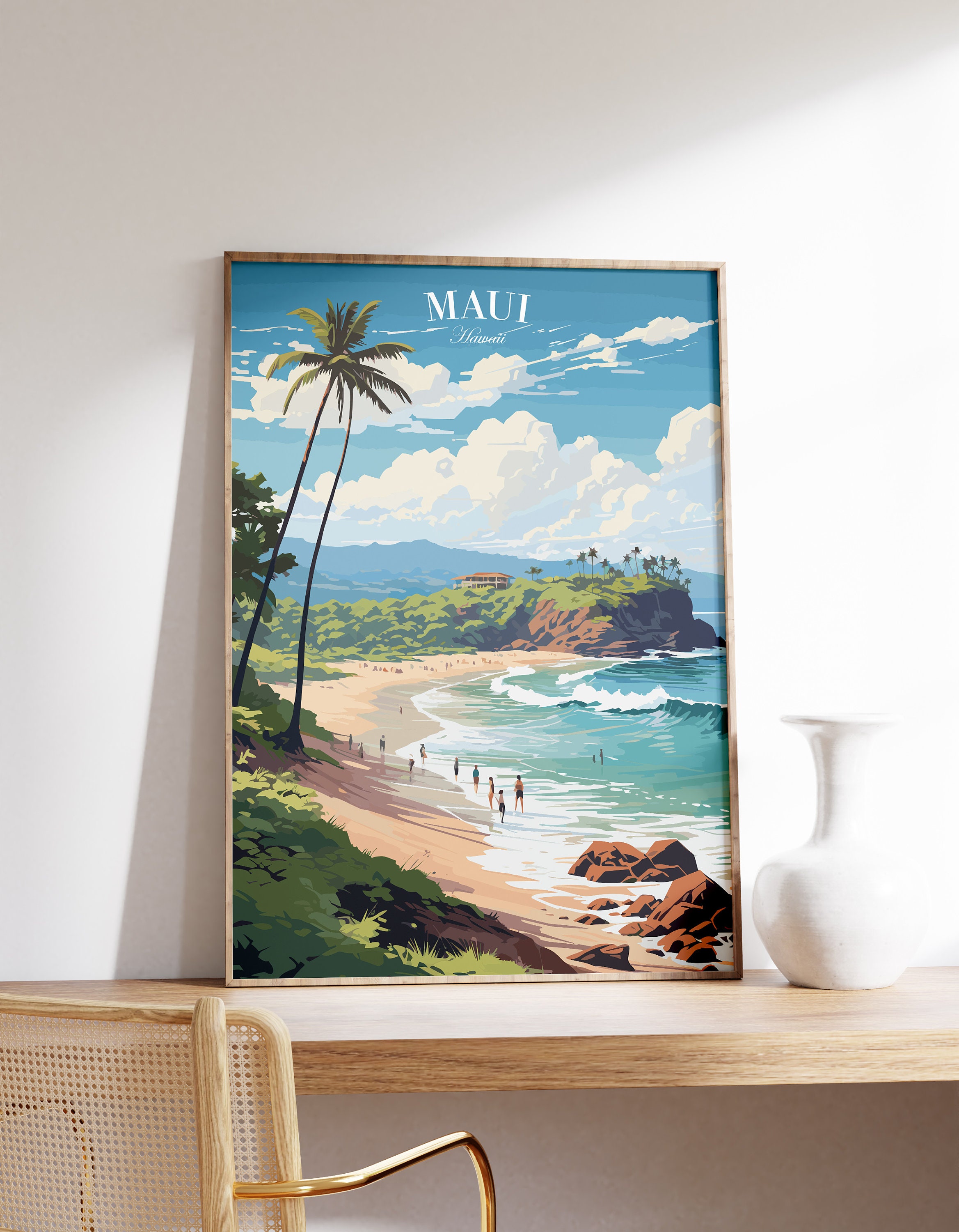 Hawaii Travel Poster Hawaii Travel Print Hawaii Wall Decor Etsy