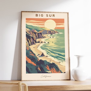 Big Sur Travel Print | California Travel Poster | California Gift | California Poster | Big Sur Poster | Big Sur Wall Decor | Home Decor