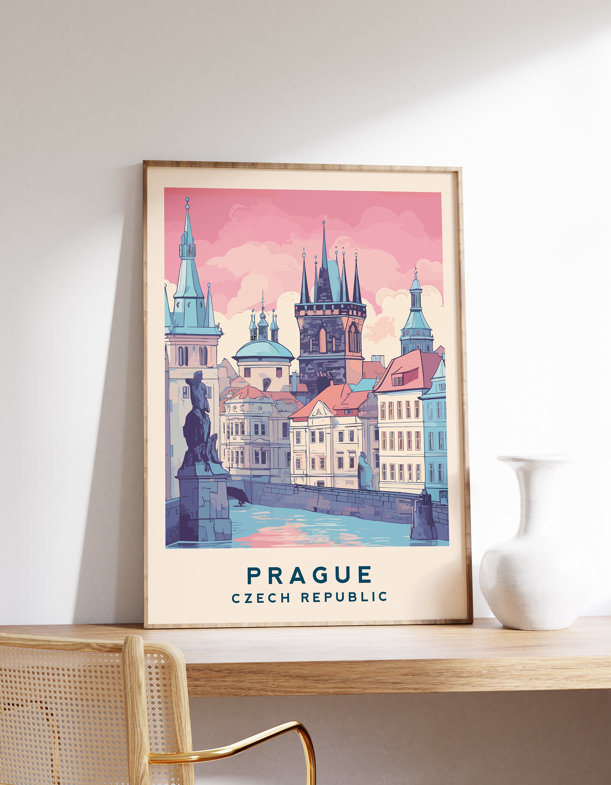 Prague Travel Print | Czech Republic Travel Poster | Czech Republic Print | Czech Republic Wall Art | Prague Poster | Prague Wall Decor