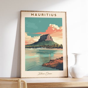 Indischer Ozean Reise Poster | Indische Ozean Reise Poster | Indischer Ozean Kunst | Indischer Ozean Poster | Mauritius Poster | Vintage-Reise-Druck