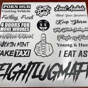 MEGA Sticker PACK, (20 kleuren) aangepaste sticker bumper sticker venster Graphic Car Truck SUV kantoor motorfiets koeler yeti grappige toolbox