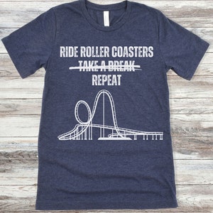 Theme Park Shirt Roller Coaster Ride Repeat T-Shirt Theme Park Tee Roller Coaster Ride Family Park Shirts Carnival Shirt Amusement Park