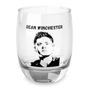 Fandom Gift Ideas Dean Bourbon Glass Demon Hunter Winchester Brothers Supernatural Series Supernatural Funny Rocks Glasses Fandom Gift SPN