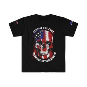 Patriotic T-Shirt: Land of the Free, Because of the Brave | USA Pride Tee