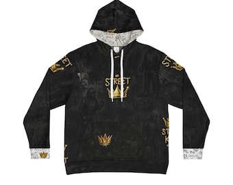 Street King-hoodie - Urban Graffiti-trui met gouden kroon