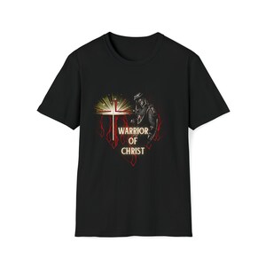 Camiseta Guerreiro de Cristo, Homem de Fé – Camiseta religiosa cristã, vestuário espiritual imagem 2