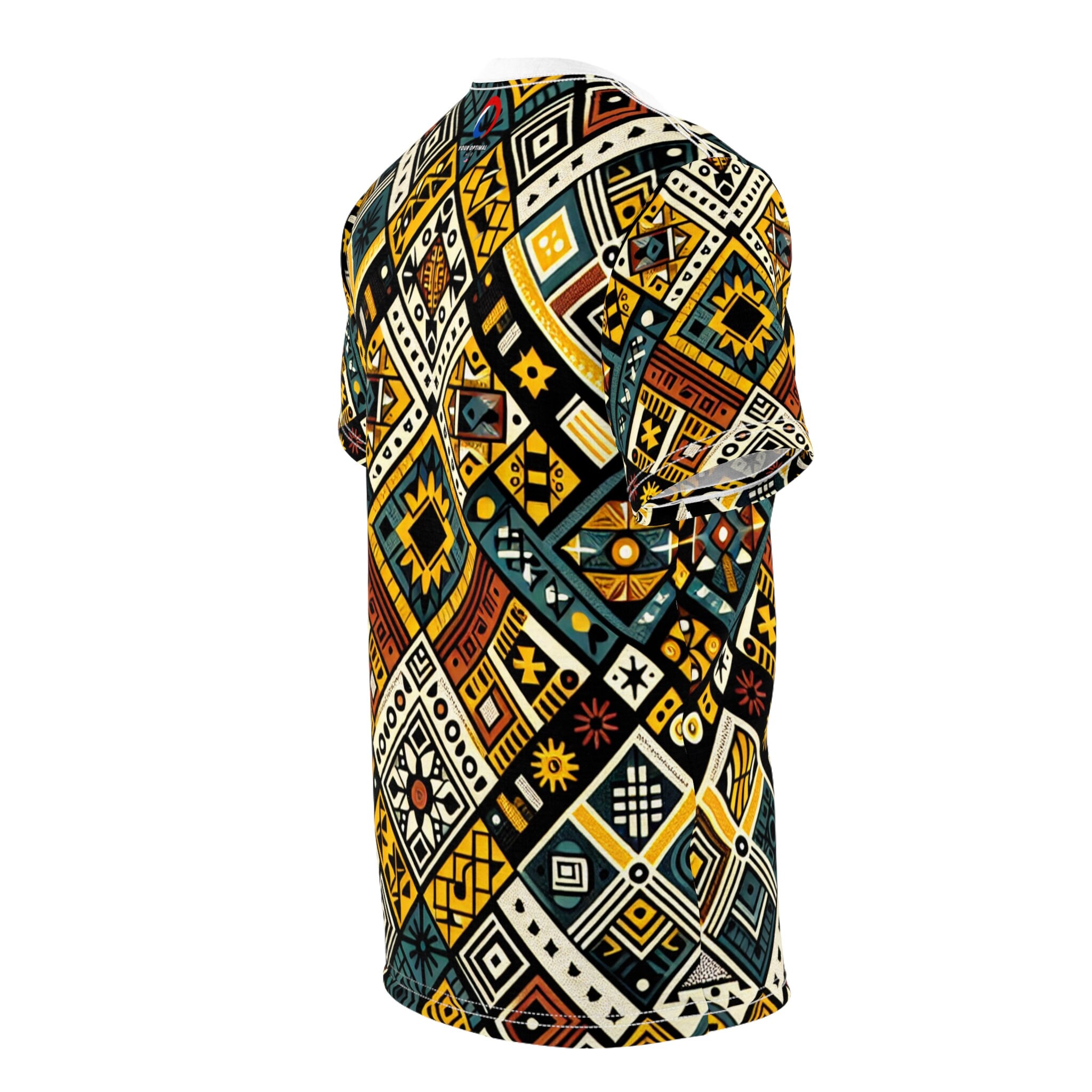African Tribal T-shirt: Geometric Diamond Pattern, Vibrant Colors - Etsy