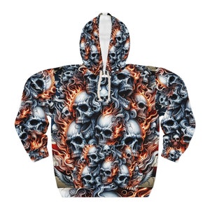 American Inferno: Immortal Patriot Tattoo-style Hoodie - Patriotic Skulls Apparel