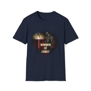 Camiseta Guerreiro de Cristo, Homem de Fé – Camiseta religiosa cristã, vestuário espiritual imagem 4