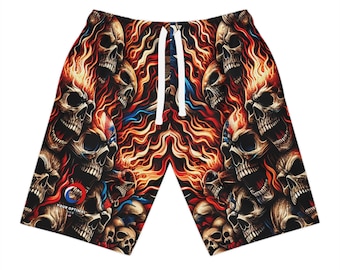 Inferno Patriotic Tattooesque Skull Invasion Shorts - Patriotic Streetwear