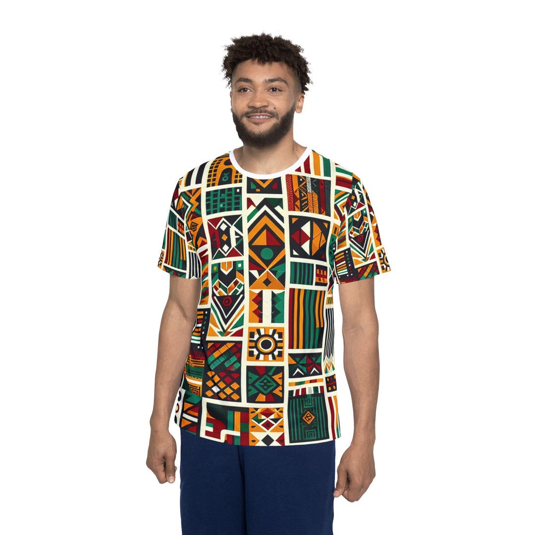 PRIDE INTERNATIONAL DESIGN 半袖Tシャツ 38 Heritage Pride Pan-african T-shirt - Bold Geometric Tribal
