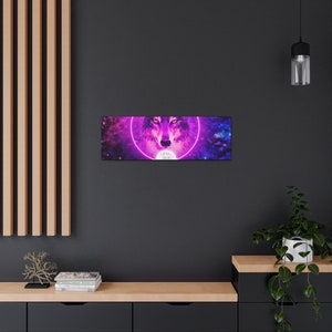 Wolf Universe Canvas 36''x12'' Be Your True Self motivational life lesson