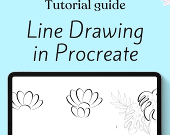 Procreate Line Drawing Tutorial, Floral Art Guide (Digital Download)