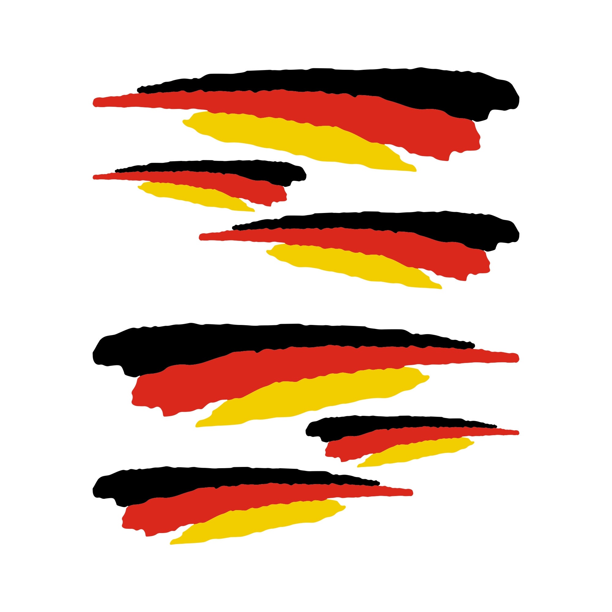 10 Stück - Aufkleber - Deutschland-Flagge - 7,4 x 5,2 cm – Gobrecht & Ulrich