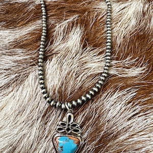 Boot Stitch & Stone Necklace