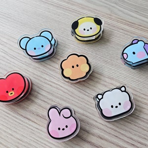 Full set BT21 Minini Clip Paperclip Note Clip Stationery BTS ARMY gift - 7 characters
