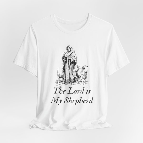 The Lord is My Shepherd, faith based apparel, christian apparel, faith shirt, christian gift, set design-all, western graphic tee, jesus tee