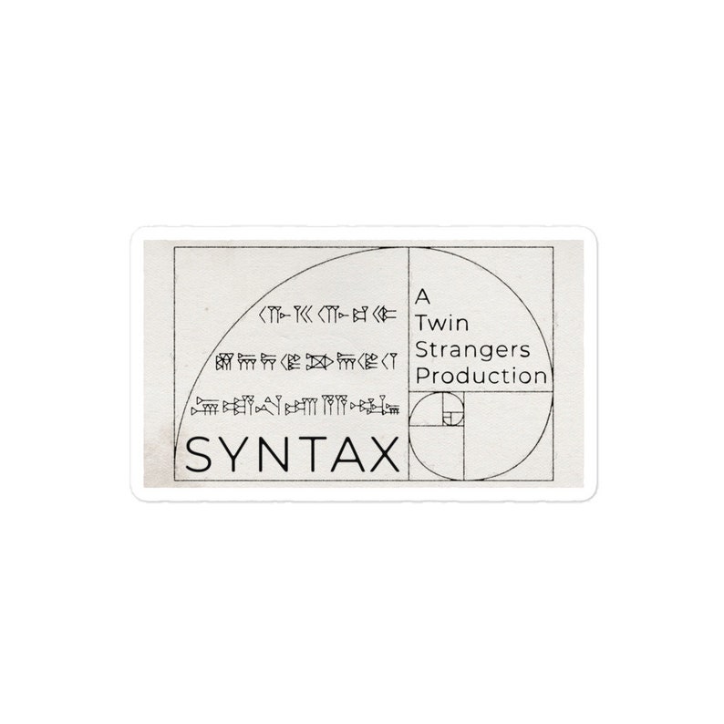 Syntax Cuneiform Golden Ratio Logo Sticker - Etsy