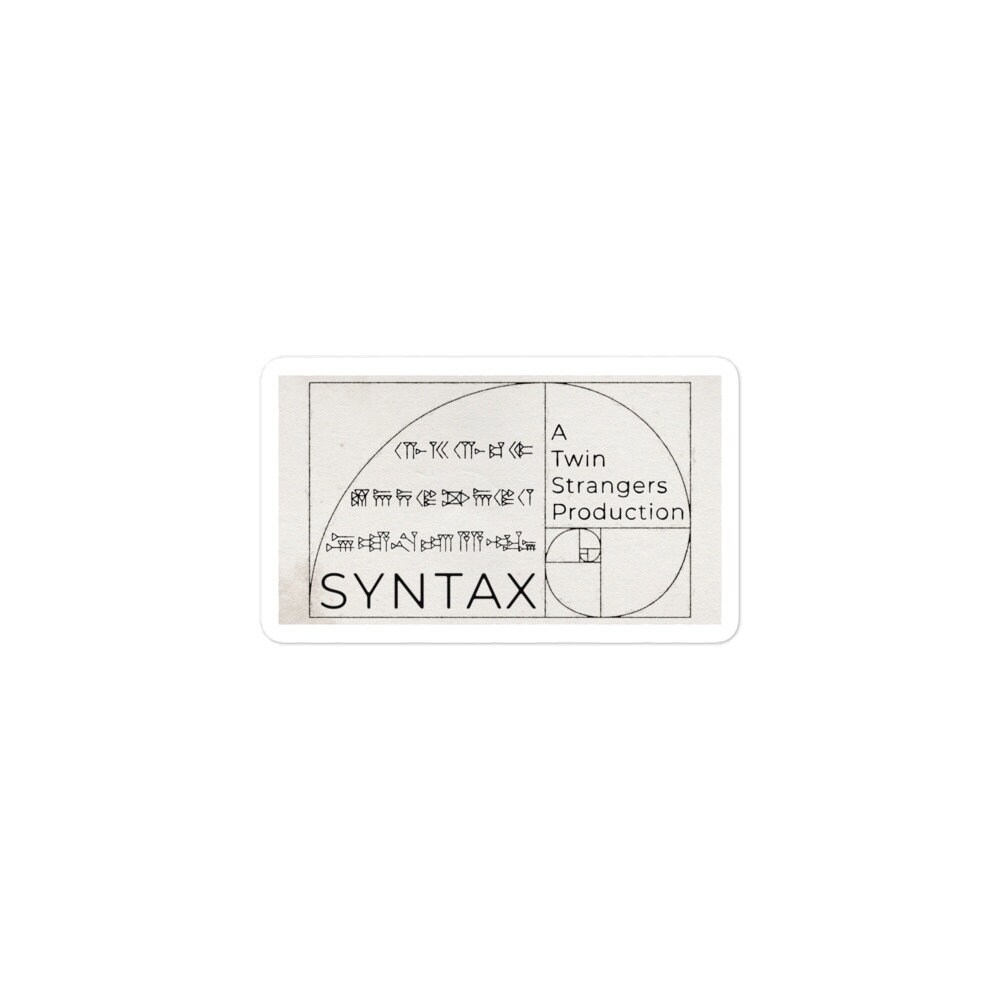 Syntax Cuneiform Golden Ratio Logo Sticker - Etsy