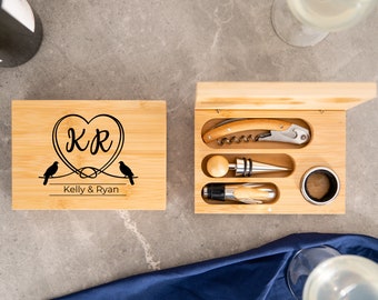 Wedding Gift for Couple, Wine Opener Accessories, Wine Tool Gift, Personalized House Warming Gift, Wine Set, Customized Gift for Wine Lover