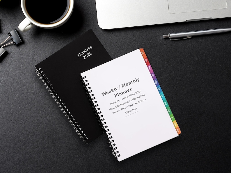 A5 Notebook Cover, Refillable Leather Planner, Personalized Journal, Spiral Leather Planner, 2026 Leather Organizer image 9