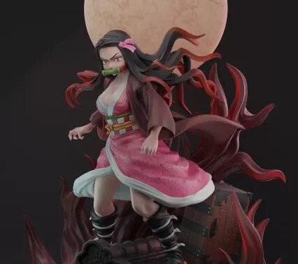 Topaty Tanjiro Figure 6.3 Inch Demon Slayer Figure Premium Kimetsu No Yaiba  Action Figure Handmade Kamado Nezuko Figure Statue Anime Collection  Figurine Doll Toys Gifts for Anime Fans