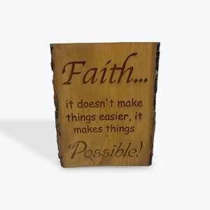 Faith Makes Things Possible Digital File for Laser Cutters, Cricut, Acrylic, Wood, Metal | Includes .ai, .dxf, and .svg formats