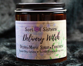Delivery Witch Vegan Soy Candle, Ocean Maple Pancakes