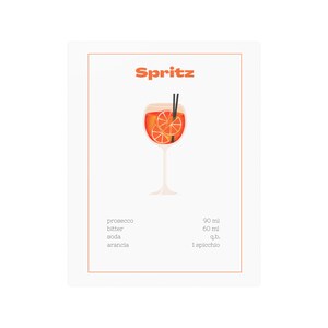 Aperol Spritz Illustration, Aperol Art Print, Cocktail Drinks Art Print, Bar Wall Art, Fun Kitchen, Aperol Lover, Print