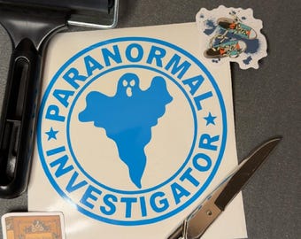 Paranormal Investigator Decal | Ghost Hunter Permanent Vinyl Sticker for Car, Laptop, Gear | Spooky Gift