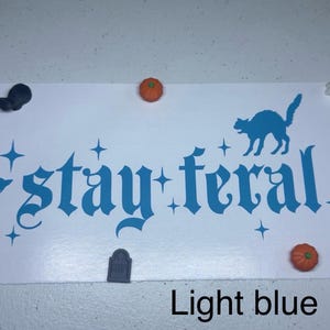Stay Feral Cat Decal | Permanent Vinyl Sticker, Laptop Tumbler Customization image 7