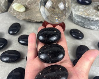 Galaxy Copper Palm Stone: Congolese Crystal for Meditation & Anxiety Home Decor Worry Pocket Stress Anxiety Palm Stone