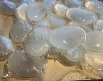 Polished Selenite Palm Stone: Natural Crystal for Anxiety Relief, Meditation, Home Decor | pocket stone | worry stone | thumb stones